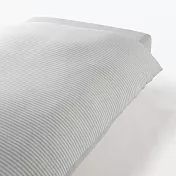 【MUJI 無印良品】棉天竺被套/D/混灰橫紋【成品尺寸】W185×L205 cm　附拉鍊