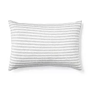 【MUJI 無印良品】棉天竺枕套/50/混灰橫紋【成品尺寸】W52×L95 cm 圓柱型