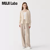 【MUJI 無印良品】MUJI Labo女亞麻混羊毛長褲 58 駝色