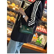 O-ni O-ni新品精選優質軟質高質感頭層牛皮輕盈韓版百搭潮款手機實用小物多用途小方包(品質保證)(bag-6098) 綠色