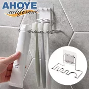 【AHOYE】壁掛免打孔無痕不鏽鋼牙刷架