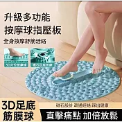 PinUpin 3D足腳底筋膜球超慢跑按摩墊 筋膜按摩墊 加大加厚 藍色 藍色