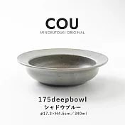 【日本Minoru】Cou素窯 陶瓷餐碗340ml ‧ 霧藍