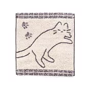 【日本今治Hartwell】Neko貓咪 柔軟純棉今治手帕 ‧ 灰