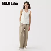 【MUJI 無印良品】MUJI Labo女亞麻混坦克背心 L 柔白