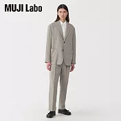 【MUJI 無印良品】MUJI Labo男亞麻混羊毛直筒褲 XL 灰色