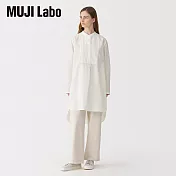 【MUJI 無印良品】MUJI Labo女蠶絲混長版衫 M 白色