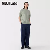 【MUJI 無印良品】MUJI Labo男棉高密織針織短袖套衫 M 淡綠