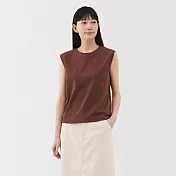 【MUJI 無印良品】女雙織天竺法式袖T恤 S 磚紅