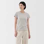 【MUJI 無印良品】女涼感不易汗染圓領短袖T恤 XL 淺灰