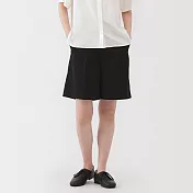 【MUJI 無印良品】女再生聚酯纖維短褲 S 黑色