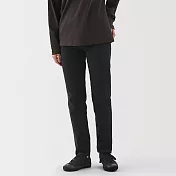 【MUJI 無印良品】女彈性丹寧合身直筒褲 23 黑色