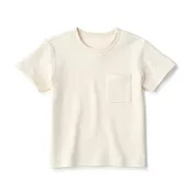 【MUJI 無印良品】兒童鬆餅紋圓領短袖T恤 110 原色