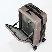 【MUJI 無印良品】四輪前開式硬殼止滑拉桿箱32L 米色