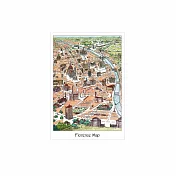 Istituto Fotocromo Italiano(IFI) 古典明信片 _佛羅倫斯手繪地圖
