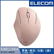 ELECOM Shellpha靜音雙模3鍵滑鼠- 粉(S)
