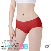 GIAT肌涼裸感彈力內褲-低腰款 M 紅色
