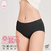 GIAT天絲蠶絲彈力抑菌內褲-低腰款 M 黑色