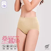 GIAT天絲蠶絲彈力抑菌內褲-中腰款 M 裸膚
