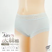 GIAT超細天絲蠶絲透氣蕾絲內褲 M 水藍色