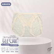 GIAT莫代爾古典蕾絲內褲-低腰高衩款 Free 米白