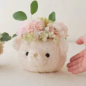 【日本Green House】毛絨小熊 萬用裝飾籃L ‧ 白熊