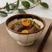 【日本Kakuni】縞一珍 窯燒陶瓷飯碗290ml ‧ 錆簾