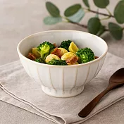 【日本Kakuni】縞一珍 窯燒陶瓷飯碗290ml ‧ 粉引