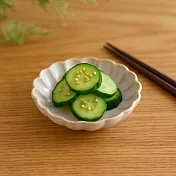 【日本Kakuni】窯變粉引 花形陶瓷 淺盤9.8cm