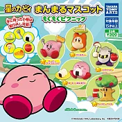 【日本正版授權】全套5款 星之卡比 圓圓公仔 野餐篇 扭蛋/轉蛋 瓦豆魯迪/風語大樹/卡比之星/Kirby 090295