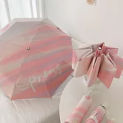設計款抗UV黑膠晴雨自動傘  (粉色塗鴉)