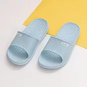 FunPlus 晶亮菱格紋室外拖鞋  青藍37