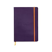 【Rhodia｜Rama】軟皮筆記本 A5_點格_象牙白_90g_80張_彈性束帶_ 茄紫色