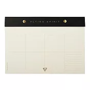 【Clairefontaine｜Flying Spirit】Weekly planner桌上型週日誌_24x17cm_黑色_60張可撕_ 黑色