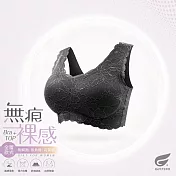GIAT無痕裸感無鋼圈內衣(全蕾絲款) M 黑色