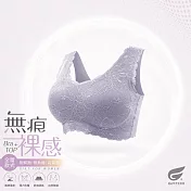 GIAT無痕裸感無鋼圈內衣(全蕾絲款) M 紫色