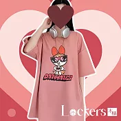 【Lockers 木櫃】美式卡通印花半袖T恤 L114032001 M 粉紅色