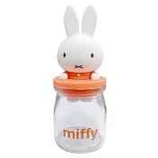 【日本正版授權】米飛兔 糖果罐 透明糖果罐/收納罐/玻璃罐/小物收納 Miffy/米菲兔 - 橘衣款