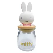 【日本正版授權】米飛兔 糖果罐 透明糖果罐/收納罐/玻璃罐/小物收納 Miffy/米菲兔 - 粉衣款