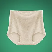 【KISSDIAMOND】輕塑收腹高腰純棉透氣內褲(KDW-M7394) L 杏膚