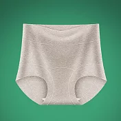 【KISSDIAMOND】輕塑收腹高腰純棉透氣內褲(KDW-M7394) L 麻灰