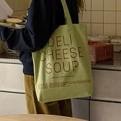 【韓國momur】Deli Chees Soup 萬用手提購物袋 ‧ 綠