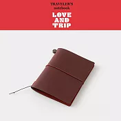 TRC Traveler’s Notebook LOVE AND TRIP限定- 旅人筆記本 PA SIZE(酒紅)