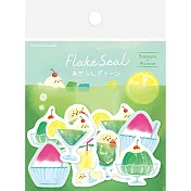 【日本Wa-Life】夏限定｜散裝和紙貼紙包20入 ‧ 海豹/綠色