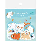 【日本Wa-Life】夏限定｜散裝和紙貼紙包20入 ‧ 貓咪與金魚