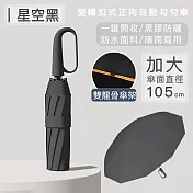【好拾選物】旋轉扣式正向自動勾勾傘/折疊傘/遮陽傘 -星空黑