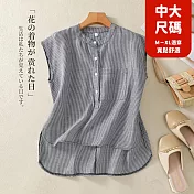 【慢。生活】文藝氣質寬鬆棉麻無袖襯衫 3705 FREE 灰色