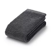 【MUJI 無印良品】棉圈絨雙線織面用巾/可吊掛/墨黑【成品尺寸】W34×L85 cm