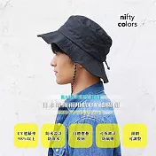 日本niftycolors 晴雨兩用抗UV遮陽帽 黑色