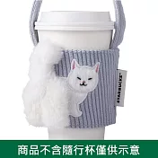 [星巴克]藍貓咪尾巴便利單杯提袋